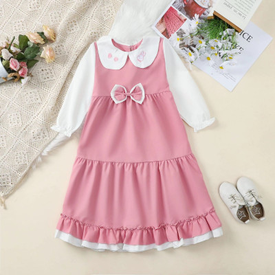 (gamis) dress girls blushrosy wish fastening gown CHN 38 (261207 B) - (gamis) dress anak perempuan